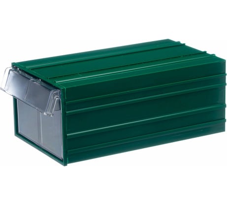 Пластиковый короб СТЕЛЛА-ТЕХНИК 140х250х100мм, С-2-зеленый-прозрачный