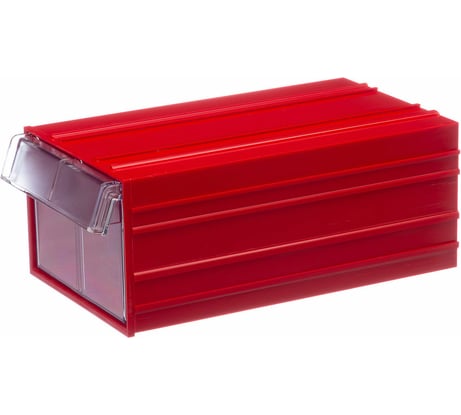 Пластиковый короб СТЕЛЛА-ТЕХНИК 140х250х100мм, С-2-красный-прозрачный