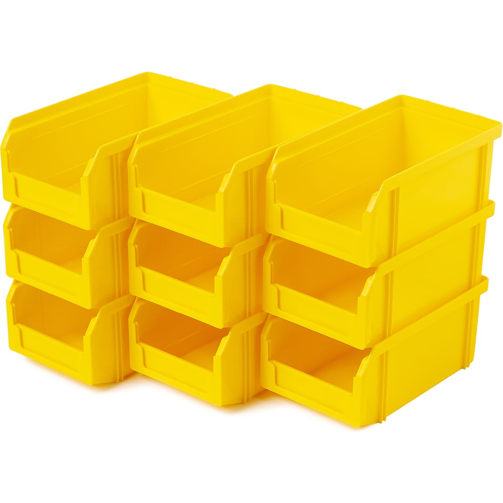 Пластиковый ящик СТЕЛЛА-ТЕХНИК комплект 9 штук V-1-К9-желтый - выгодная ...
