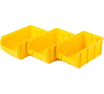 Пластиковый ящик СТЕЛЛА-ТЕХНИК комплект 3 штуки V-3-К3-желтый