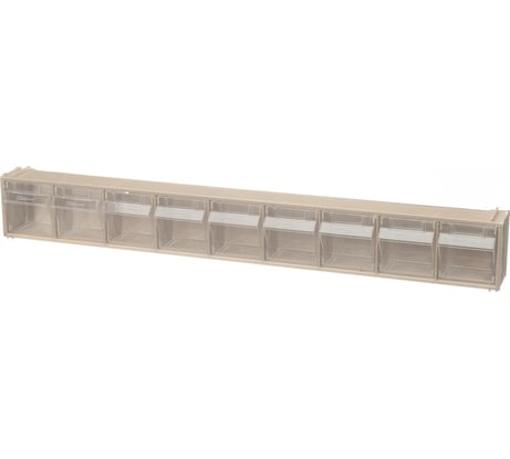Откидной короб СТЕЛЛА-ТЕХНИК 600х68х78мм, 9 ячеек, бежевый, прозрачный, F-600-9-B