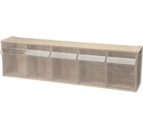Откидной короб СТЕЛЛА-ТЕХНИК 600х140х168мм, 5 ячеек, бежевый, прозрачный, F-600-5-B