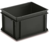Пластиковый контейнер Georg Utz RAKO 400x300x220 мм; антистатический ESD цвет черный W3-204P-0.EL.0170