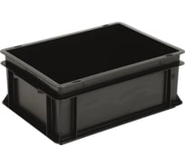 Пластиковый контейнер Georg Utz RAKO 400x300x170 мм, антистатический ESD, цвет - черный M3-207Z-0.EL.0170.00001