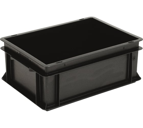 Пластиковый контейнер Georg Utz RAKO 400x300x170 мм, антистатический ESD, цвет - черный M3-207Z-0.EL.0170.00001 1