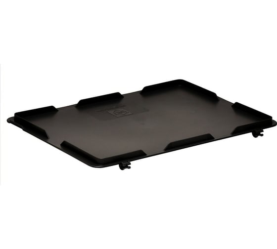 Пластиковая крышка для контейнера Georg Utz RAKO 400x300 мм, на петлях, антистатическая ESD, цвет черный W3-214P-1.EL.0170