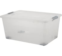 Ящик PLAST TEAM П/п 565х385х270 40л. для хранения, с крышкой, на клипсах цв. неокрашенный 38107 236792