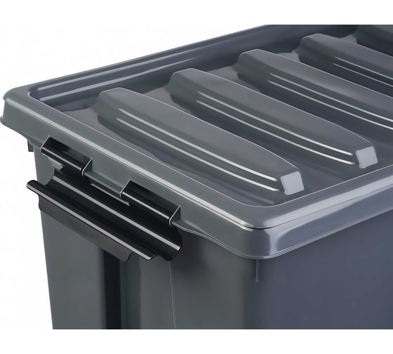 Ящик на роликах Rox Box PRO, 70 л, особопрочный, антрацитовый 070Д-00.76