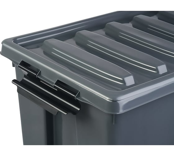 Ящик на роликах Rox Box PRO, 120 л, особопрочный, антрацитовый 120-00.76