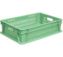 Ящик п/э 600х400х150 с перфорацией цв. зелёный Тара.ру 01926