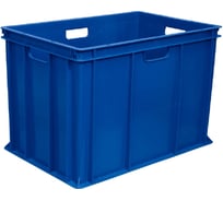 Ящик п/э 600х400х410 сплошной синий Тара.ру 06069