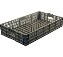 Ящик п/э хлебный 740х465х145 серый Тара.ру 00454