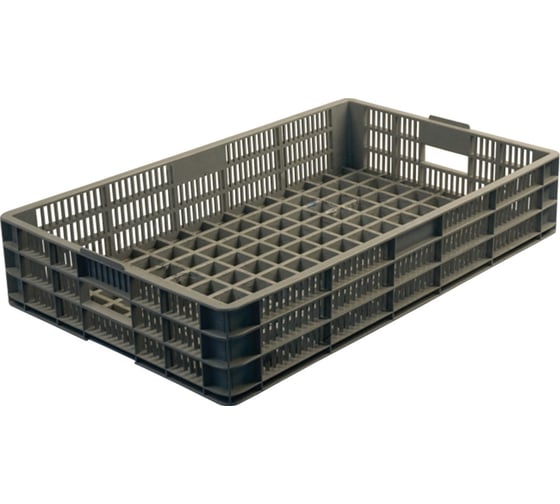 Ящик п/э хлебный 740х465х145 серый Тара.ру 00454 1