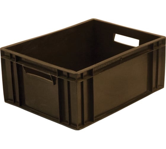 Ящик п/э дрожжевой 410х300х180 черный сплошной Тара.ру 00412 1