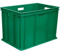 Ящик п/э 600х400х410 сплошной зеленый Тара.ру 11548