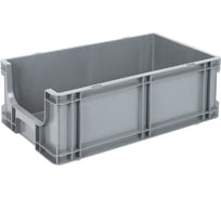 Ящик п/п 510х260х180 с вырезом, сплошной, усиленный, усиленное дно цв. серый Sembol Plastik 31780