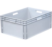 Ящик п/п 800х600х340 сплошной, усиленное дно, цв. серый Sembol Plastik 24294