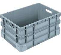 Ящик п/п 600х400х290 с ручками, усиленное дно, стенки цв. серый Sembol Plastik 31784