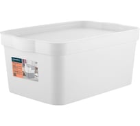 Ящик п/п 320х211х141 7,5л. для хранения, с крышкой, вкладываемый цв. белый Blocker 36175