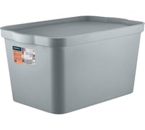Ящик п/п 452х298х244 24л. для хранения, с крышкой, вкладываемый цв. серый топаз Blocker 36171