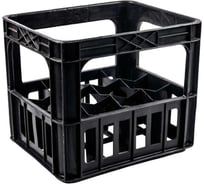 Ящик 420х340х345 для бутылок 0,7 л 12 ячеек, чёрный Дигрус ЯБ-12Ч/Д