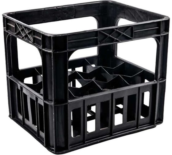 Ящик 420х340х345 для бутылок 0,7 л 12 ячеек, чёрный Дигрус ЯБ-12Ч/Д 1