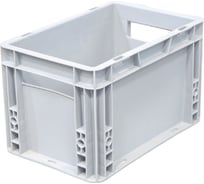 Ящик п/п 300х200х190 сплошной, гладкое дно, цв. серый Sembol Plastik 25227