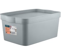 Ящик Blocker п/п 320х211х141 7,5л. для хранения, с крышкой, вкладываемый цв. серый топаз 36176