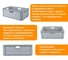 Универсальный ящик HONEYCOMB евробокс 600х400х220, 45Л M-425232930 3