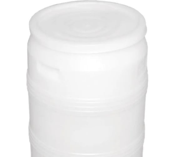 Бочка п/э 50л с крышкой белая Тара.ру 00230