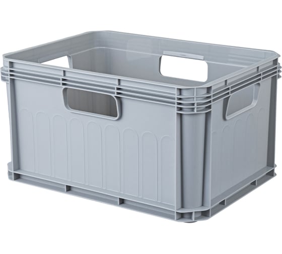 Ящик универсальный Restola «ЕВРОБОКС» 400Х300Х220 ММ, 21,5Л (Серый) 425232830 1