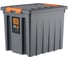 Ящик п/п Rox Box 500х390х405 мм с крышкой и клипсами, на роликах, PRO, 50 л. цв. антрацит 25341 1