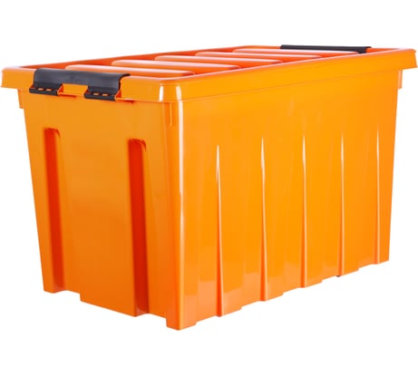 Контейнер HONEYCOMB 70 л с крышкой, оранжевый M-070-00.12new
