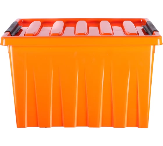 Контейнер HONEYCOMB 70 л с крышкой, оранжевый M-070-00.12new