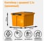Контейнер с крышкой HONEYCOMB 3.5 л, оранжевый M-003-00.12new 2