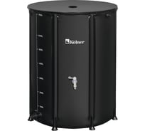Бочка для воды Kolner KWB 750B 750 л, с краном и крышкой, ПВХ, черная, УФ-защита 8091100350