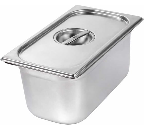 Гастроемкость ТТ-Урал GN 1/4 100 мм с крышкой, нержавеющая сталь УТ-00009581+крышка