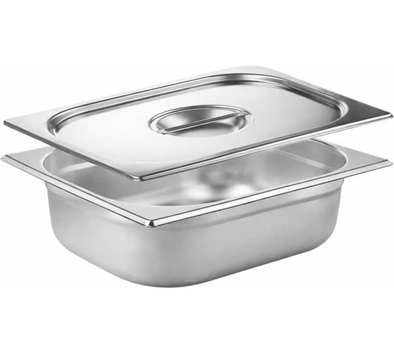 Гастроемкость ТТ-Урал GN 1/2-100 мм с крышкой, нержавеющая сталь УТ-00021189+крышка