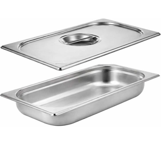 Гастроемкость ТТ-Урал GN 2/3-40 мм с крышкой, нержавеющая сталь УТ-00021192+крышка