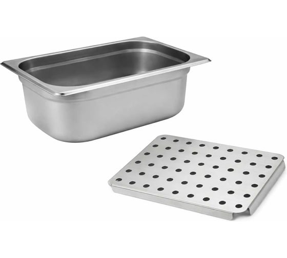 Гастроемкость ТТ-Урал с дренажом GN 1/2-100 мм нержавеющая сталь УТ-00021189+дренаж
