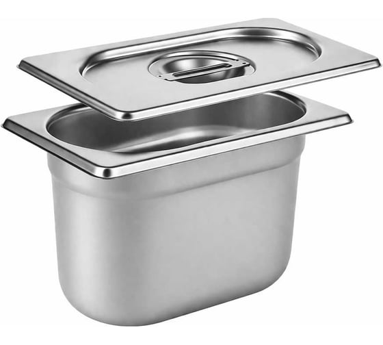 Гастроемкость ТТ-Урал GN 1/9-150 мм с крышкой, нержавеющая сталь УТ-00021210+крышка
