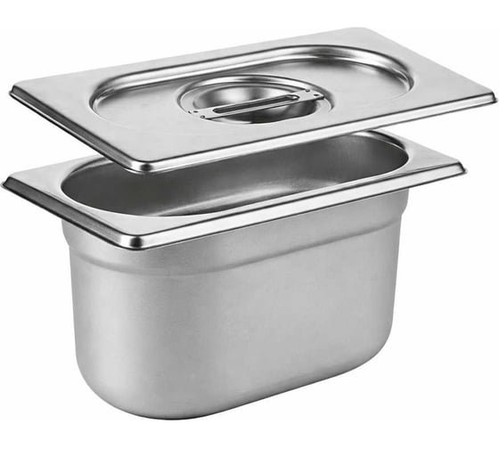 Гастроемкость ТТ-Урал GN 1/9-100 мм с крышкой, нержавеющая сталь УТ-00010525+крышка