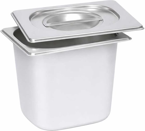 Гастроемкость ТТ-Урал GN 1/6-150 мм с крышкой, нержавеющая сталь УТ-00021216+крышка