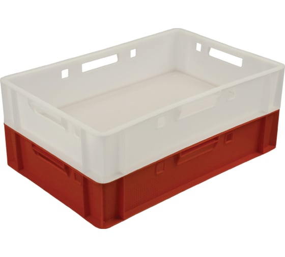 Пластиковый ящик ООО Европактрейд 600x400x120 Е1 красный 4687202170289
