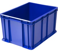 Пластиковый ящик ООО Европактрейд 400x300x230 мм, сплошной, с внешней ручкой, синий 4687202170319