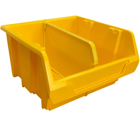 Лоток для метизов Jettools 150х150х85мм, желтый, с разделителем ЛРЖ-5-150