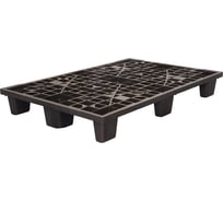 Пластиковый перфорированный паллет на ножках ООО Европактрейд 1200x800x160 мм, черный 4687202201792