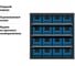Кассетница система хранения IRONMEBEL Модуль бокс 300 с синими ящиками 300х117х90 (3109) M-MBOX3-1-3109-Bl 3