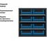 Кассетница система хранения IRONMEBEL Модуль бокс 400 с синими ящиками 400х234х90 (4209) M-MBOX4-1-4209-Bl 4