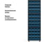 Кассетница система хранения IRONMEBEL Модуль бокс 400х3 с синими ящиками 400х117х90 (4109), на мобильном основании M-MBOX4-3-4109-Bl-mob 4